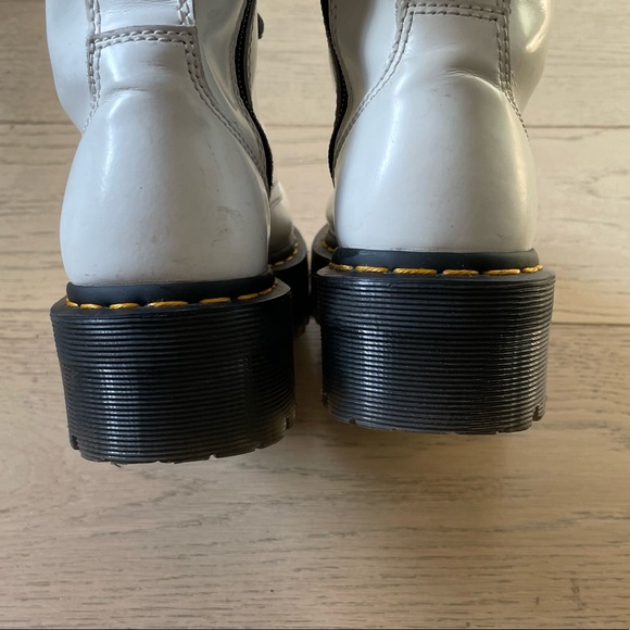 Dr. Martens White Jadon Platform Boots - Picture 9 of 13